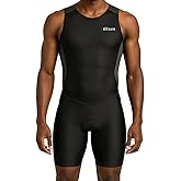 Wixen Men's Performance Triathlon Suit Sleeveless Tri Suit Padded Quick Dry Run Swim Bike