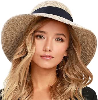 FURTALK Womens Beach Sun Straw Hat UV 