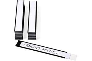 SmartSign Magnetic 'C' Channel Label Holders for Metal Racks and Shelves | 1" x 6" Pack of 25