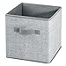 InterDesign Aldo Fabric Closet Storage Organizer Cube for Toys, Sweaters, Accessories - Pack of 2, Gray