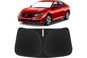 SLOGENTO Custom-fit Civic Car Windshield Sunshade for Honda Civic 10 Generation 2016-2021 Foldable Front Window Sun Shades Sun Visor Shield Cover Protector 240T Reflective Fabric Blocks UV Rays Accessories