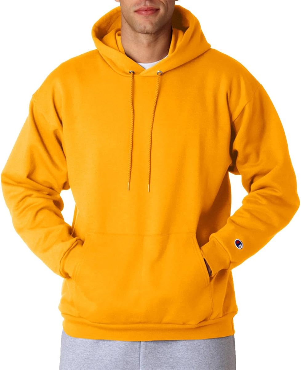 champion mens yellow hoodie