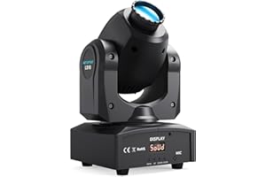 BETOPPER Moving Head Light Stage Lighting 8 GOBO 8 Colors 9/11 Channel 35W DMX-512 with Sound Activated for DJ Party Bar Club Stage Lighting-1 Pack