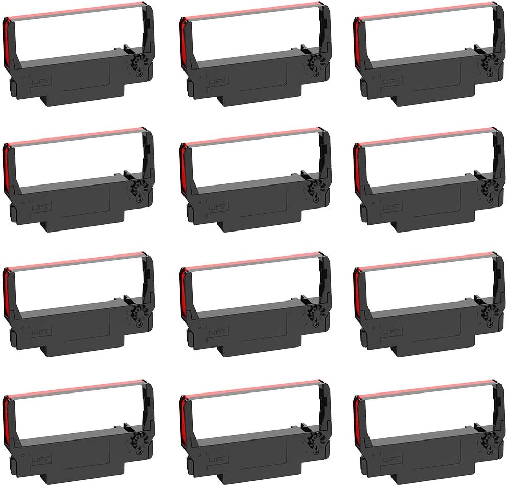 BIGGER 12-Pack ERC30 B/R Compatible Cash Register Ink Ribbon for Epson ERC-30 ERC 30 34 38 Used in Epson TMU-220B/TM-300B