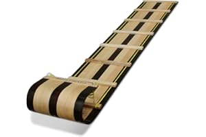 Flexible Flyer 6 Foot Classic Wood Toboggan Sled for 1 to 3 Riders (Walnut) - Long Snow Sled for Adults & Kids Ages 5 and Up with Runner Handles and Pull Rope Included