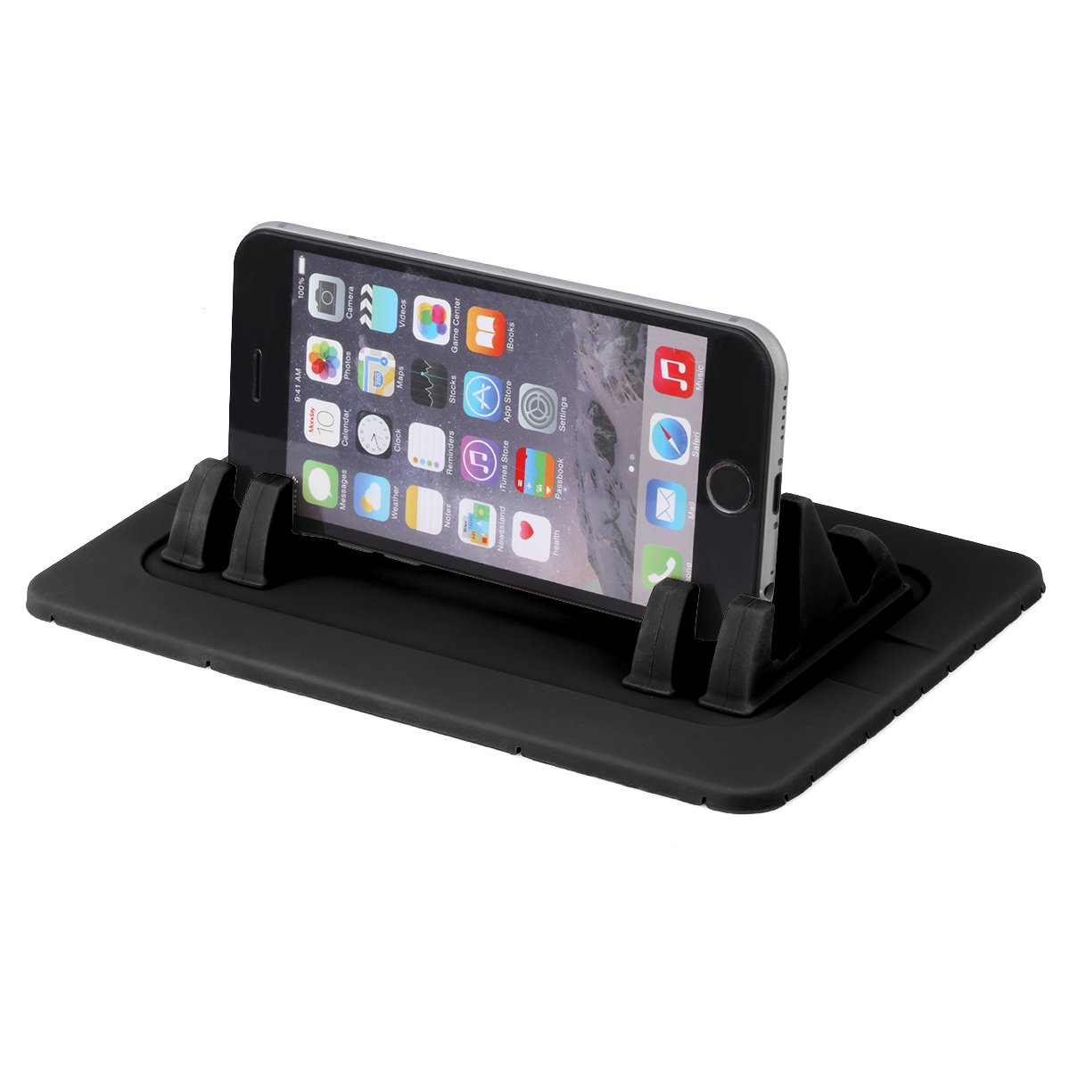 Tappetino Antiscivolo Per Cruscotto Auto - Silicone, Nero | Per Telefono, Oggetti