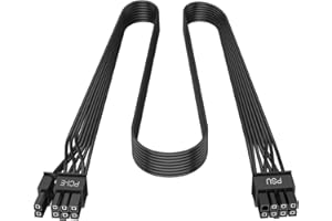 J&D PCIe Cable, Male to Male 8 Pin to 6+2 Pin GPU Power Cable, Compatible with Corsair, Thermaltake, ARESGAME Modular Power S