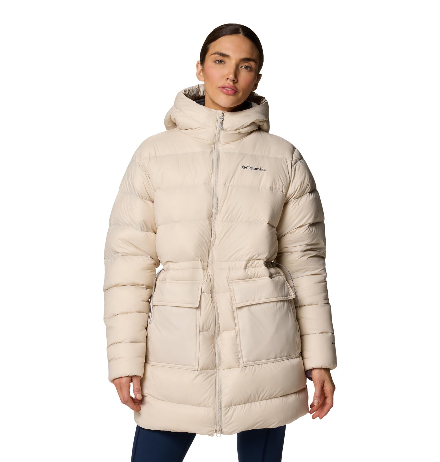 Columbia Women’s Harmony Falls Mid Down Jacket, Dark Stone, Medium