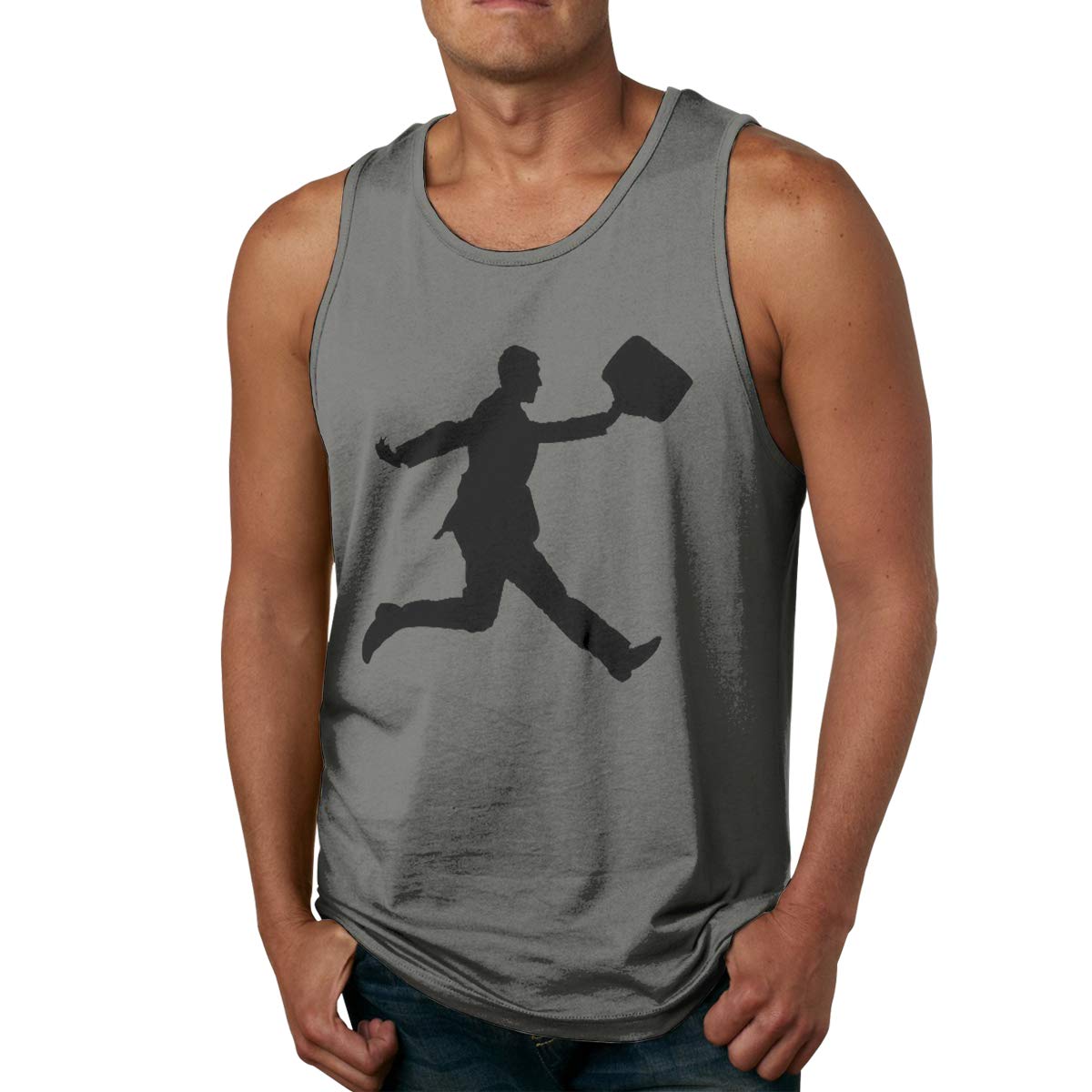 Vanmass Running To Make A Meeting Sleeveless Tank Tops T Shirts
