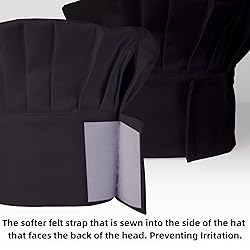 CRJHNS Chef Hat,Adult Adjustable Hook and Loop Tape