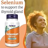 NOW Selenium 200mcg 90 Vegan Capsules Lab Tested Gluten Free Soy Free Vegetarian view 2