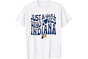NBA Just A Girl Who Loves Indiana Pacers Wavy Logo T-Shirt