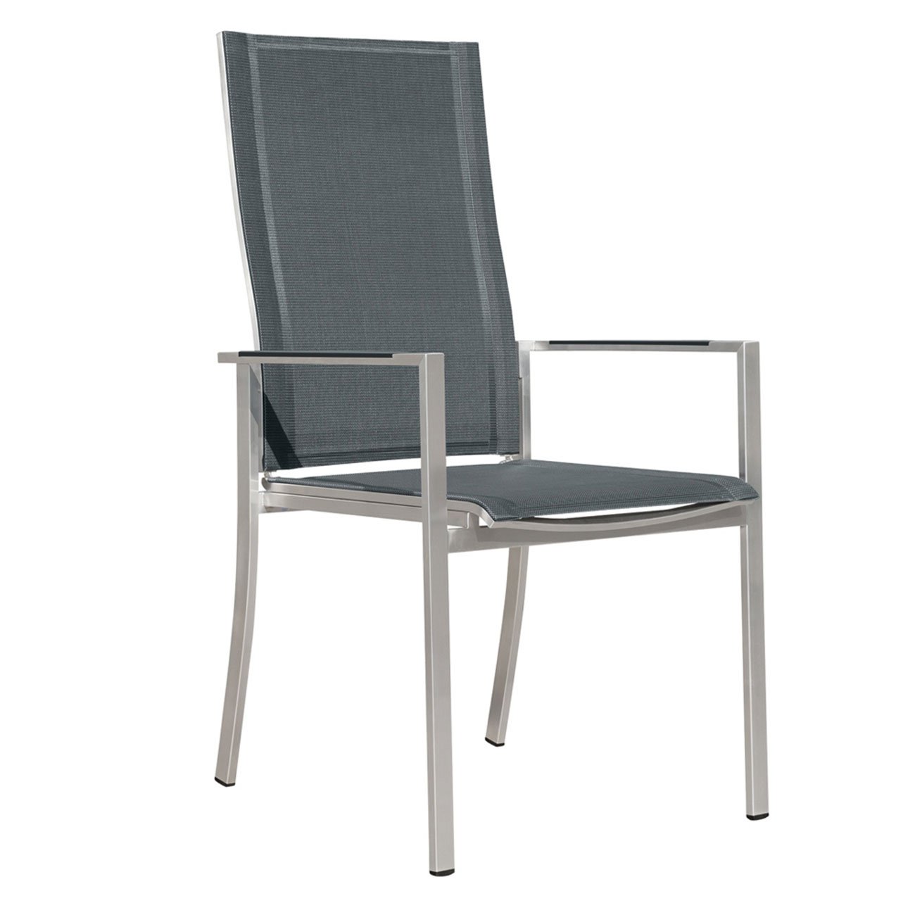 OUTLIV. Denver Stapelsessel verstellbar Edelstahl/Textilene silber