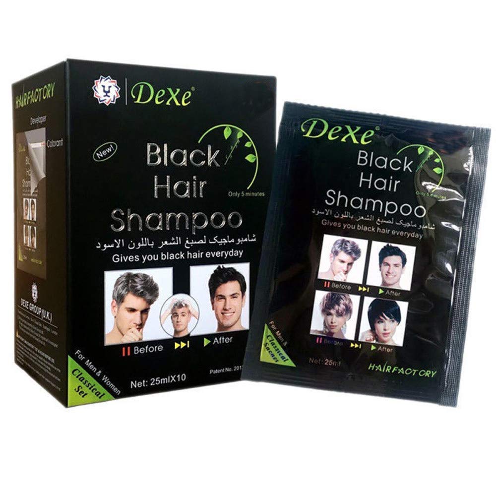 Amazon Com 10pcs Black Hair Dye Hair Shampoo White Hair Into