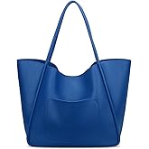 KKXIU Tote Bag for Women Vegan Leather Shoulder Purse Large Capacity Travel Bag