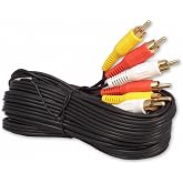 Your Cable Store 25 Foot RCA Audio/Video Cable 3 Male to 3 Male