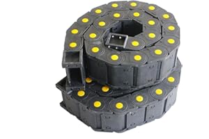 CREABYGIRLS 2Pcs R55 Plastic Drag Chain Internal Diameter 25mm x 57mm 1M(39.4 inch) Length Cable Wire Carrier Outside Open Enclosed Type for CNC Machine