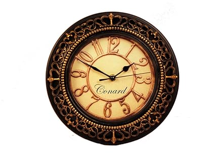 TNA Antique Design Round wall clock with glass (25 CMS)