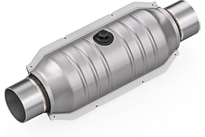 ASOPARTS 3" Universal Catalytic Converter, 3" Inlet/Outle Cat Converter with Heat Shield and O2 Port