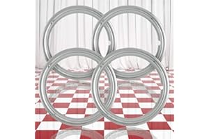 Set of 4 14" SS Stainless Steel Retention 1 1/2" Deep Wheel Trim Rings