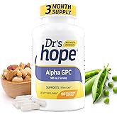 Dr’s Hope Alpha GPC 500mg, Alpha GPC Supplement - Supports Memory and Cognitive Function - 180 Veggie Capsules, Made in The USA