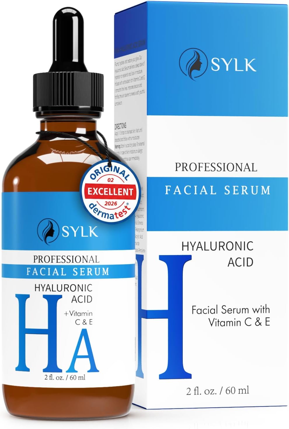 Sylk Hyaluronic Acid Serum with Vitamin C & E 60 ml Microneedling Friendly