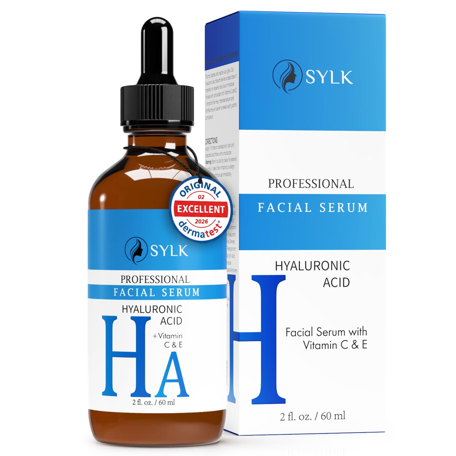 Hyaluronic Acid Serum for Face with Vitamin C & E | Microneedling Serum for Derma Roller | Anti Aging Hydrating Serum | Anti Wrinkle and Solution for Acne Scars | 60 ml