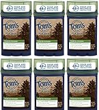 Tom's of Maine North Woods Men's 48-Hour Antiperspirant Deodorant, 2.25 Ounce, (Pack Of 6)