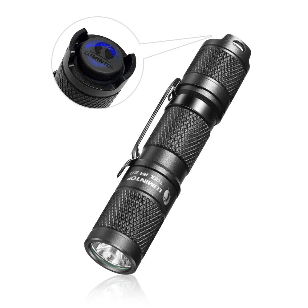 LUMINTOP Tool AA 2.0 LED Torch, Super Bright 650 Lumens, 5 Modes with Mode Memory, IP68 Waterproof, for Camping Hiking Emergency