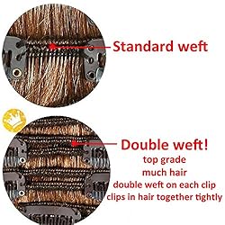 LELINTA 7Pcs 16 Clips 24 Inch Wavy Curly Full Head