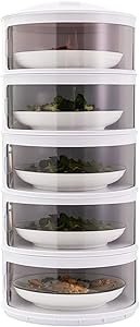 Yuehuam Stackable Food Cover Transparent Stackable Food Container Protector Detachable Washable Leftover Utensils