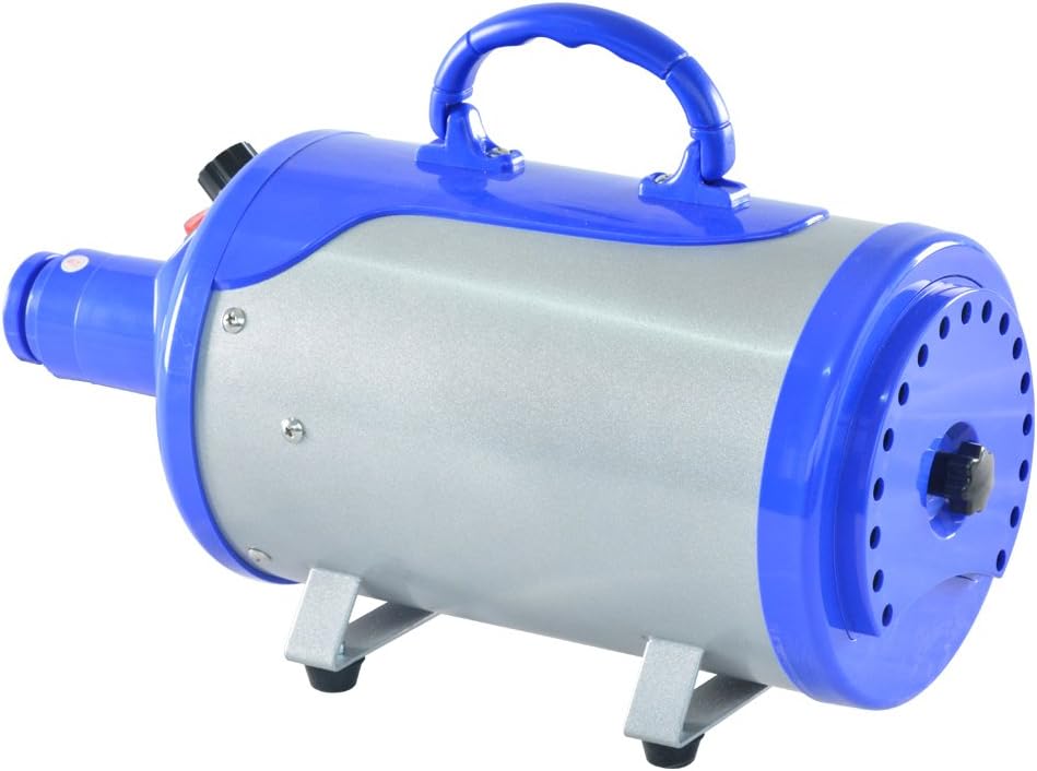 SHELANDY 3.2HP Stepless Adjustable Speed Pet Hair Force Dryer Dog Grooming Blower with Heater(Blue), 1 Unité (Lot de 1) - Image 3