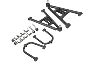 Front Suspension Shock Swing Arm Kit for ATV 4-Wheel Quad Bike Go Kart, High Strength Steel Alloy, 350mm