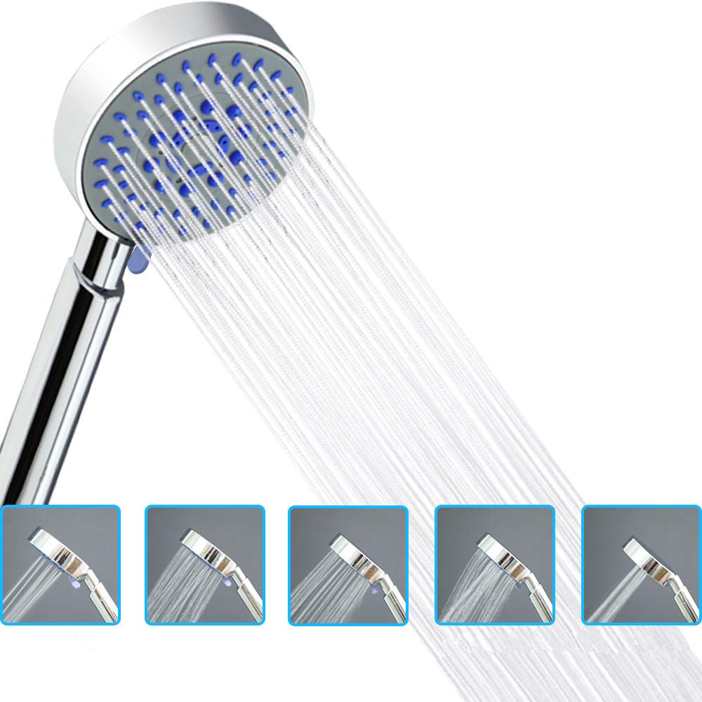 cantlefv 5 ModeFunction with universal shower head for bathroom ,multi-function hower shower head high flow Low-Pressure Water Supply Pipeline