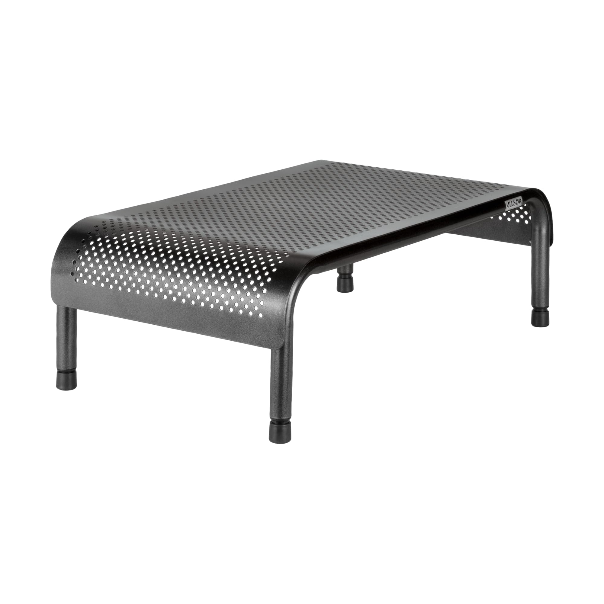 Allsop 06494 Metal Art Ergo 3 Adjustable Height Monitor Stand Steel 15 Inch Platfrm (Pearl Black)