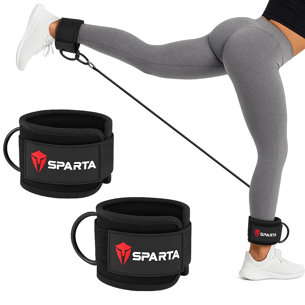 Ankle Straps for Cable Machine (Pair) - Gym Ankle Starps Cuff For Leg Workout Cable Pulley Equipment Machine- Cable Attachment Straps For Men And Women adjustable