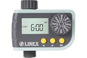 LINEX Water Sprinkler Timer for Garden Hose Outdoor Lawn Yard Watering System Drip Irrigation with Automatic Digital Control Waterproof