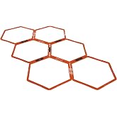 Yes4All Hex Agility Rings/Speed Rings with Carrying Bag &ndash; Hexagon Rings, Agility Hurdles for Agility Footwork Training