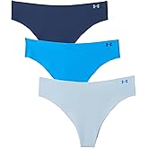 Under Armour Women's 3-pack Pure Stretch No Show Thong Underwear, All-day Comfort & Ultra-soft Fit