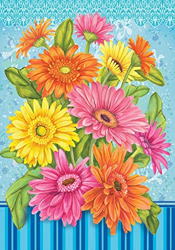 Joyful Daisies Spring House Flag Floral Bouquet Seasonal 28″ x 40″