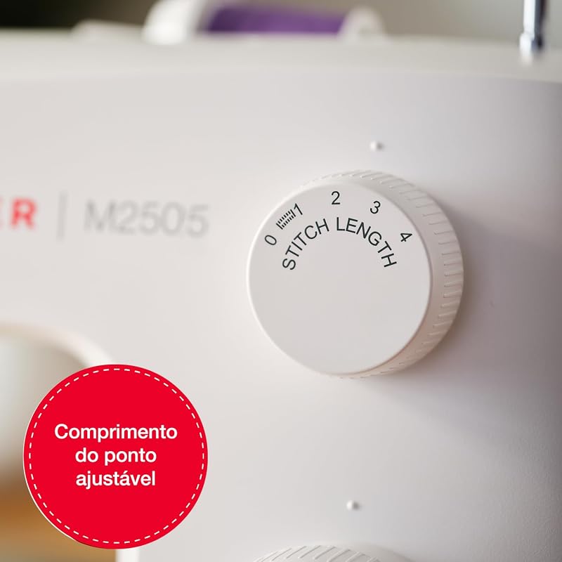 M2505 Máquina de Coser Portátil, 11 Puntadas Integradas, Ojal Automático en 4 Pasos, Brazo Libre, Doble Elevación del Prensatelas, Ideal para Principiantes y Manualidades