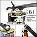 6 IN 1 Manual Can Opener - No Sharp Edges - Lifetime Guarantee - For Cans Bottles Jars and Tins