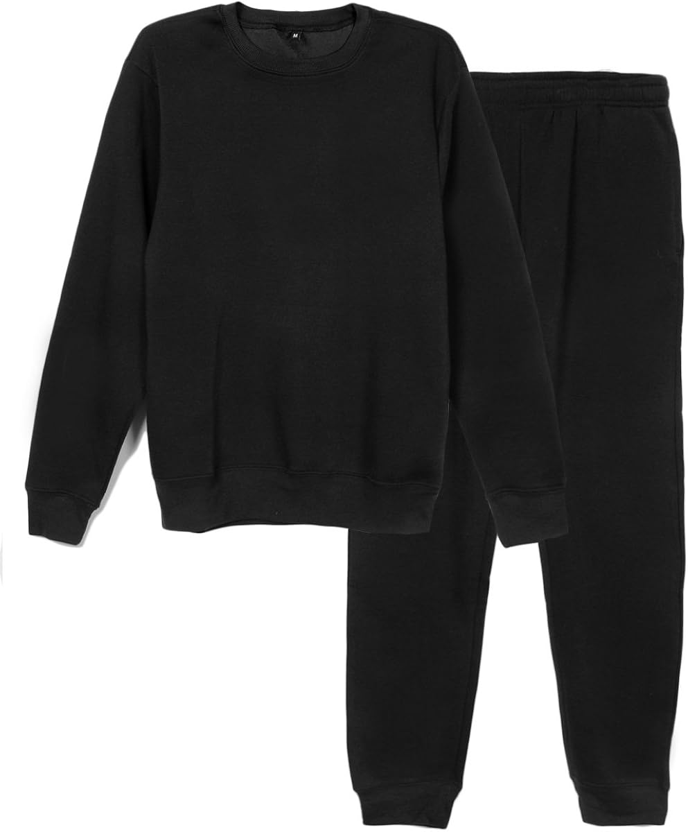 Amazon 裏起毛 リブ シンプル無地 メンズ スウェット スーツ 上下組 0927 L ブラック パジャマ 通販