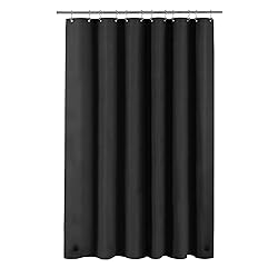 Barossa Design Extra Long Black Shower Curtain
