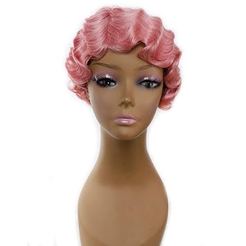 Amazon Com Red Short Curly Wigs For Women Blond Black Finger