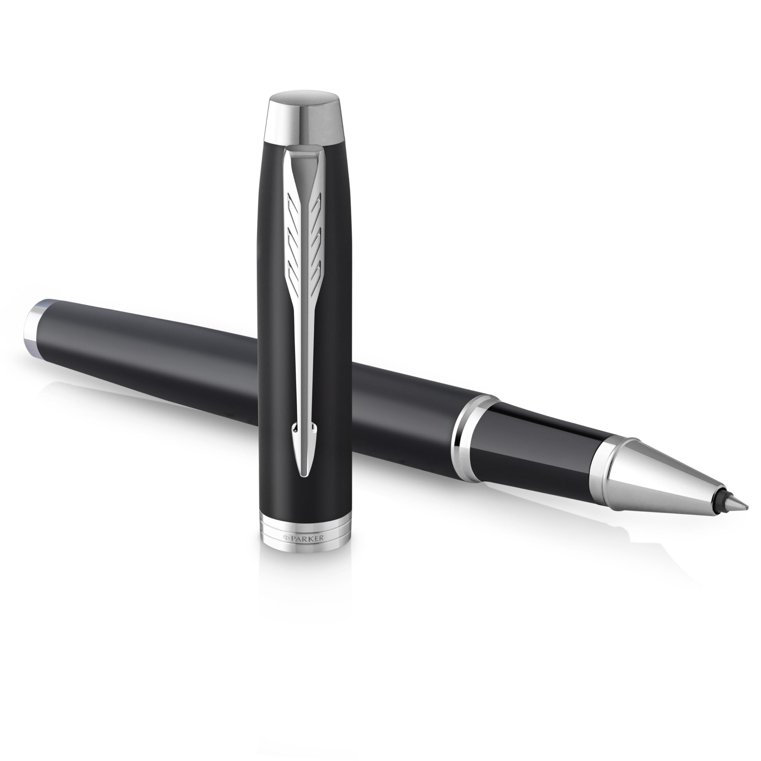 Parker IM Rollerball Pen | Matte Black with Chrome Trim | Fine Point with Black Ink Refill | Gift Box