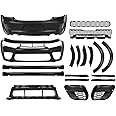 CNNELL Full Front and Rear Bumper Body Kit Compatible with Dodge Charger SRT Widebody 2015-2023 Black
