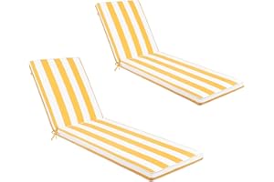 Only choice 2 Pieces Set Outdoor Lounge Chair Cushions Patio Chaise Lounge Replacement Cushions Funiture Seat Cushions Chair 