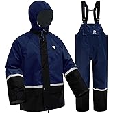 RainRider Waterproof Breathable Suits for Men - Durable Oxford Rain Jacket Coat With Pants