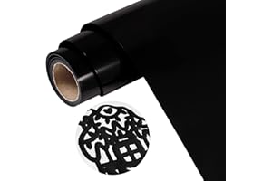 Gatichetta Heat Transfer Vinyl 10"x6ft 3D Puff HTV Heat Press Iron on Vinyl Foaming HTV for T-Shirts, Fabric, DIY Designs, Black